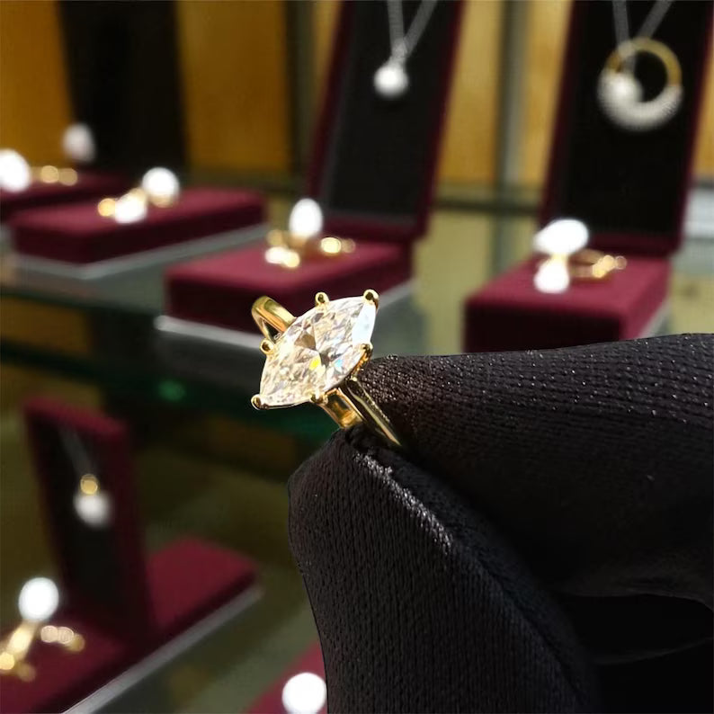 Marquise Cut Moissanite Women's Ring